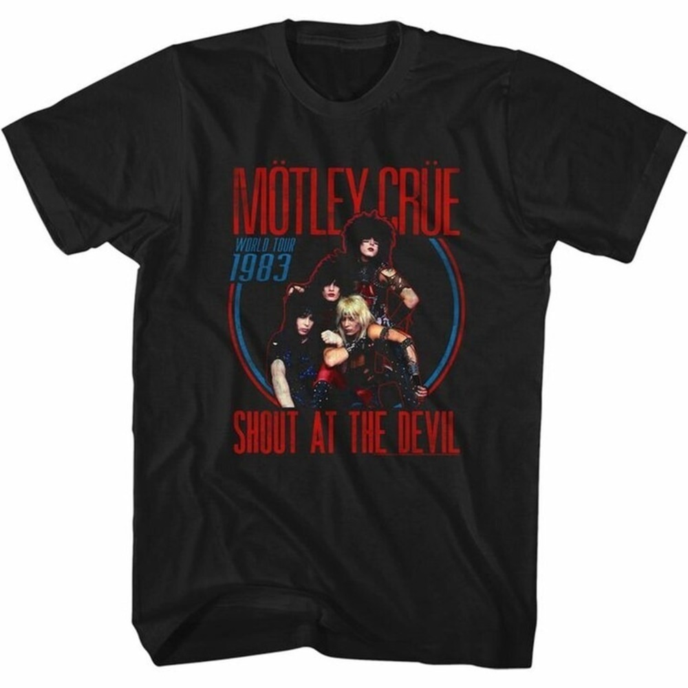 Motley Crue 1983 Black Adult T-Shirt